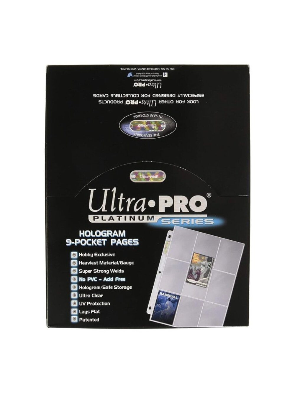 Ultra Pro Standard 9-Pocket Platinum Pages 100 CT